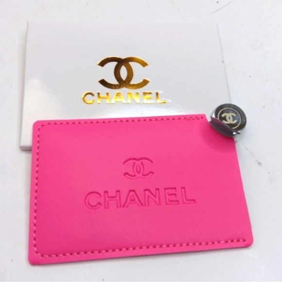 Cc LOGO mirror pocket/ stainless steel / card holder Chanel precision - Picture 4 of 5